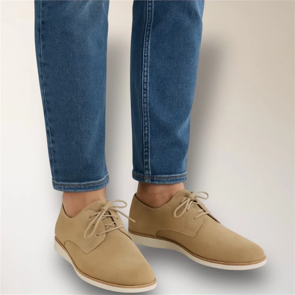 Nisolo‎ Men's 8 Stone Sedona Suede Travel Derby Oxford Leather Shoes New in Box